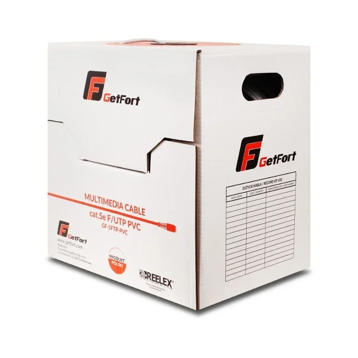 KABEL SKRĘTKA GETFORT PREMIUM CAT.5E F/UTP PVC 305m 1 KABEL SKRĘTKA GETFORT PREMIUM CAT.5E F/UTP PVC 305m