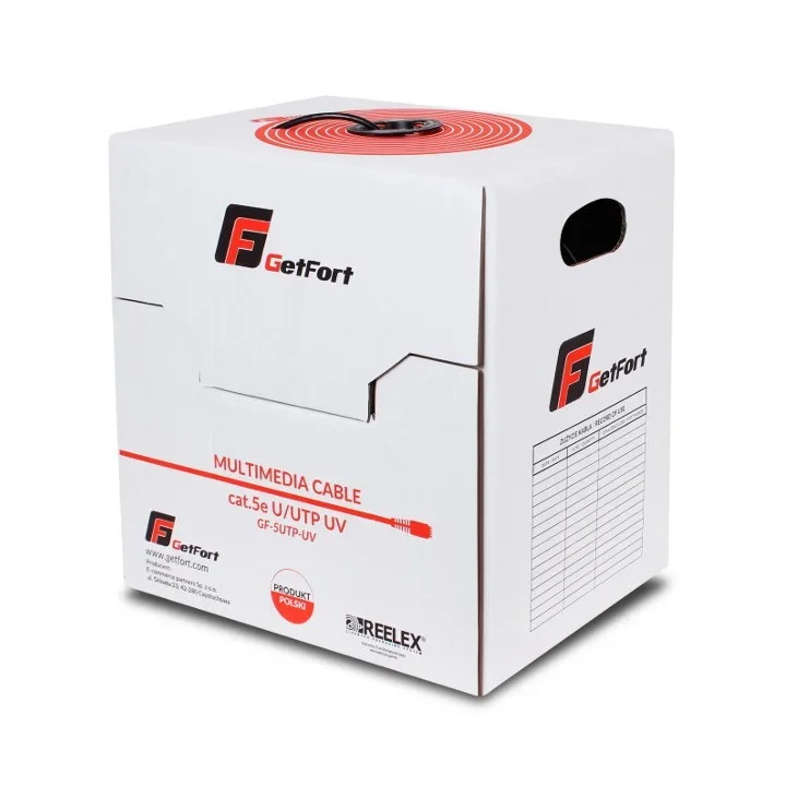 KABEL SKRĘTKA GETFORT PREMIUM CAT.5E U/UTP UV SUCHY 305m 1 KABEL SKRĘTKA GETFORT PREMIUM CAT.5E U/UTP UV SUCHY 305m