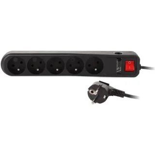 Listwa zasilająca antyprzepięciowa Getfort 5A 1,5m Czarna