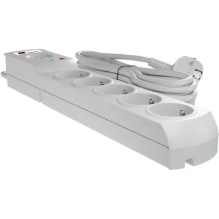 Listwa zasilająca antyprzepięciowa Getfort 5P 5m Szara