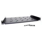 Półka rackowa uniwersalna Getfort 19 cali 1U 270mm Czarna