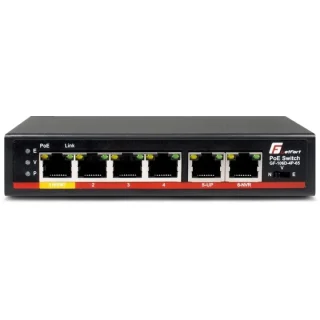SWITCH POE GETFORT 4FE x POE + 2FE UPLINK 65W