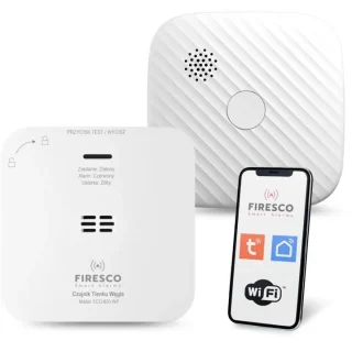 Zestaw czujników FIRESCO czujnik czadu + dymu z WiFi