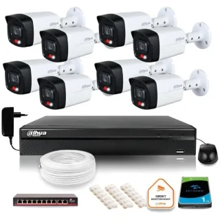 Zestaw monitoringu IP DAHUA 8 kamer IPC-HFW1439TL1-A-IL 4Mpx