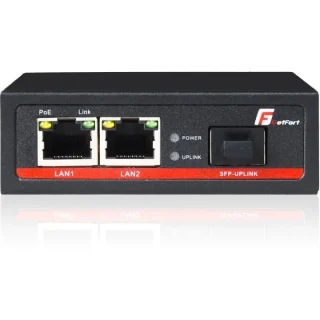 MEDIA KONWERTER (SWITCH) POE GETFORT SFP RJ-45 1000Mbps (2-port)