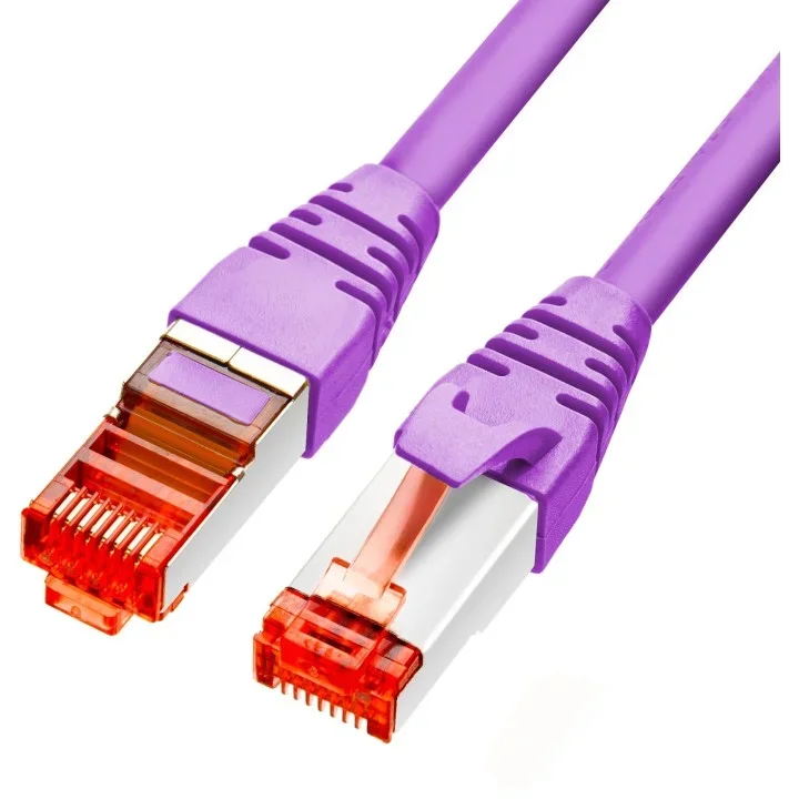 PATCHCORD SKRĘTKA GETFORT CAT.6A S/FTP LSOH 5m fioletowy 1 PATCHCORD SKRĘTKA GETFORT CAT.6A S/FTP LSOH 5m fioletowy