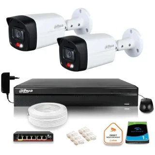 ZESTAW 2 Kamery IP Dahua 8mpx PC-HFW1839TC-A-IL-0280B-S6 + DYSK 1TB