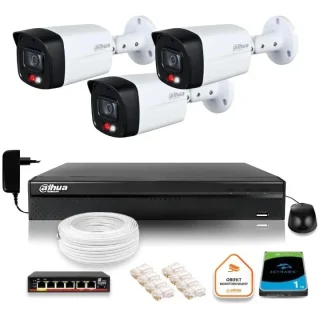 ZESTAW 3 Kamery IP Dahua 8mpx PC-HFW1839TC-A-IL-0280B-S6 + DYSK 1TB