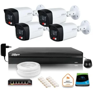 ZESTAW 4 Kamery IP Dahua 8mpx PC-HFW1839TC-A-IL-0280B-S6 + DYSK 1TB