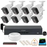 ZESTAW 8 Kamer IP Dahua 6mpx IPC-HFW1639TC-A-IL-0280B-S6 + DYSK 1TB