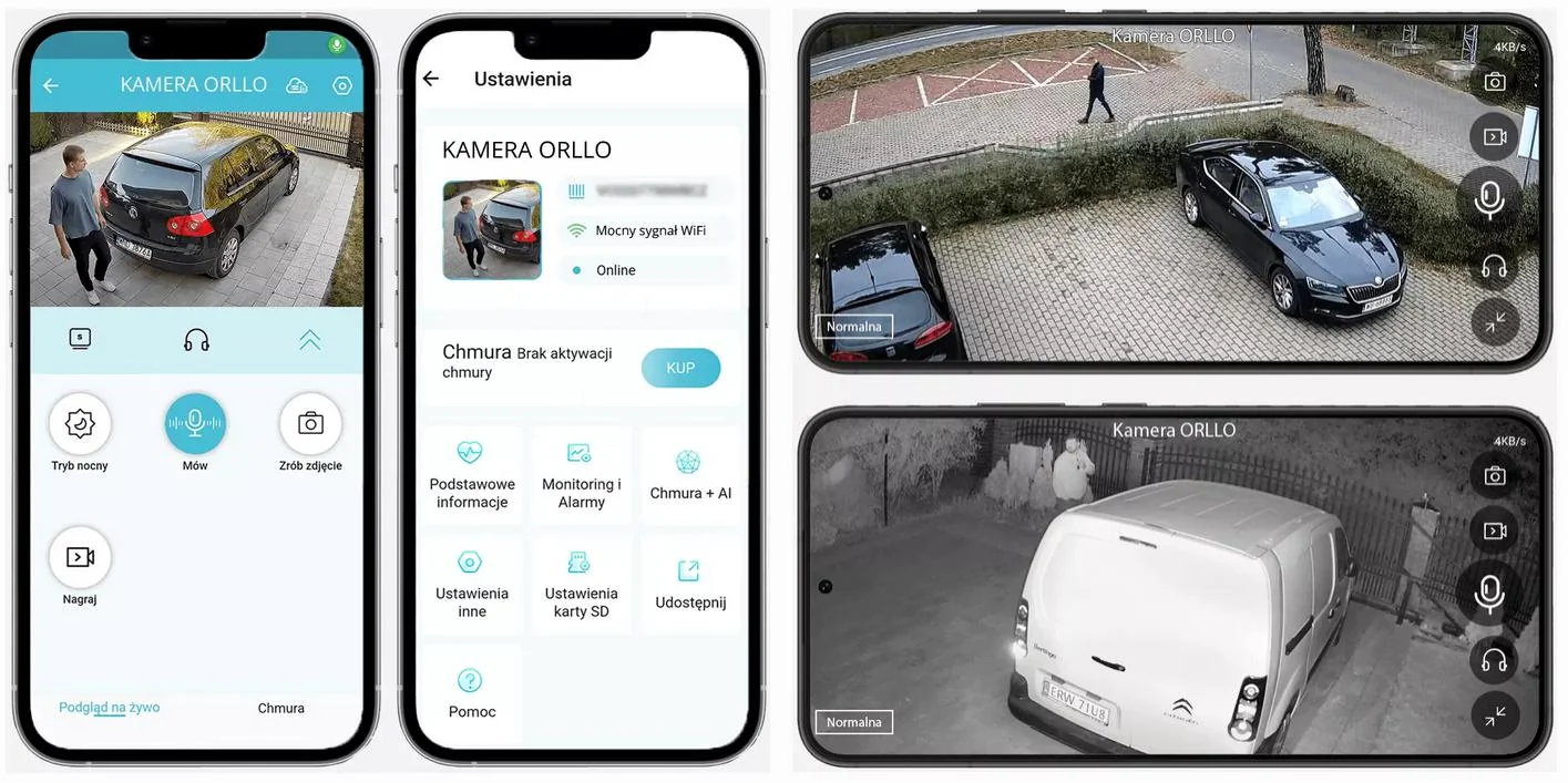 Kamera IP Orllo Z7 Pro zewnętrzna obrotowa GSM 4MPx - obrazek 4