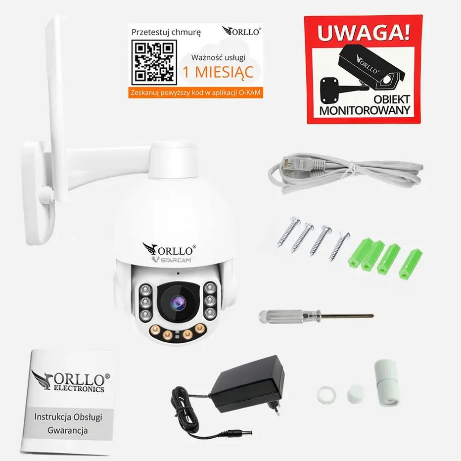 Kamera IP Orllo Z7 Pro zewnętrzna obrotowa GSM 4MPx - obrazek 6