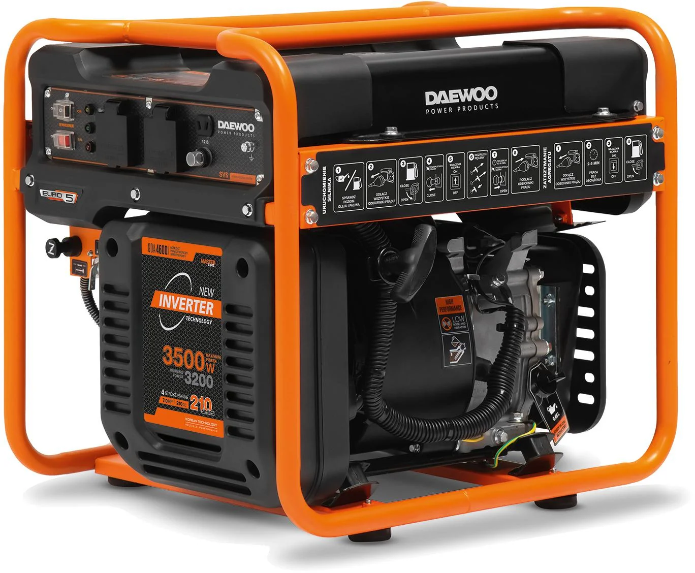 ZESTAW AGREGAT PRĄDOTWÓRCZY INWERTOROWY DAEWOO GDA 4600i 3.5kW + GENERATOR OIL SAE 10W-30 DWO 600 3 ZESTAW AGREGAT PRĄDOTWÓRCZY INWERTOROWY DAEWOO GDA 4600i 3.5kW + GENERATOR OIL SAE 10W-30 DWO 600 - obrazek 3