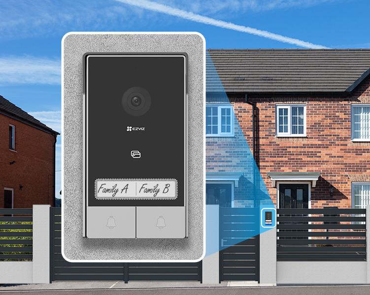 Zestaw wideodomofonowy EZVIZ HP7 z dwoma panelami bramowymi - obrazek 2