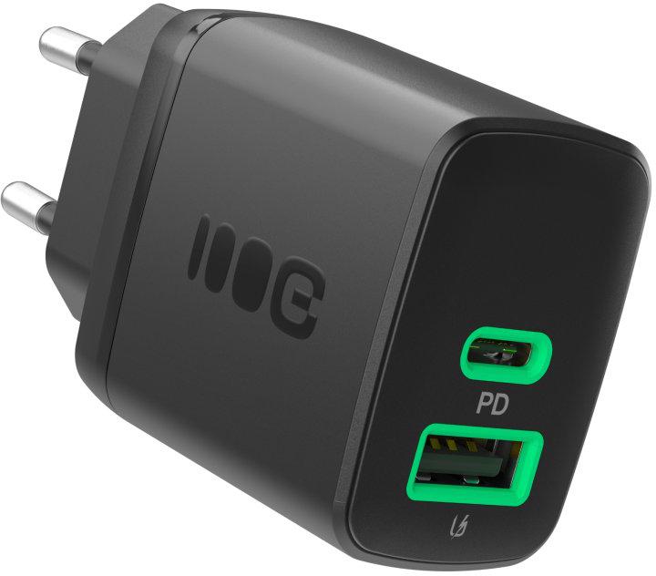 ŁADOWARKA SIECIOWA Greencell PowerSource Duo30 30W 1xUSB-C 1xUSB-A PD 3.0 QC 4.0+ czarna - obrazek 3
