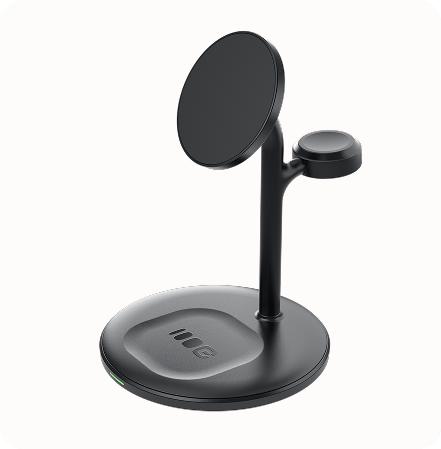 ŁADOWARKA INDUKCYJNA Greencell MagScape 3w1 15W MagSafe IPhone AirPods Apple Watch - obrazek 4