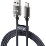 Kabel USB-A / USB-C Voltage PureCrystal 66W 100cm czarny