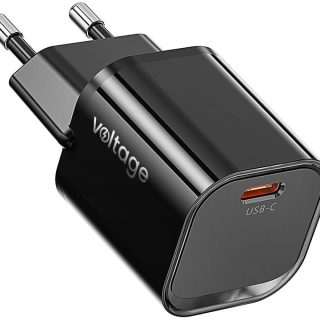 Ładowarka sieciowa Voltage GaN Charger Mini 20W PD 3.0 QC 3.0 USB-C czarna