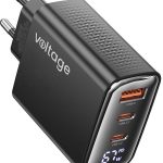 Ładowarka sieciowa Voltage GaN Charger 67W PD 3.0 QC 4.0 USB-A 2x USB-C Digital Display czarna