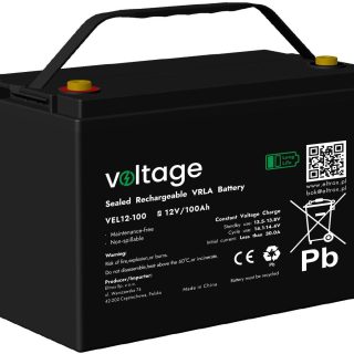Akumulator AGM Voltage Long Life 12V 100Ah VEL12-100 (Żywotność 15 lat)