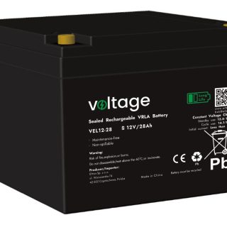 Akumulator AGM Voltage Long Life 12V 28Ah VEL12-28 (Żywotność 15 lat)
