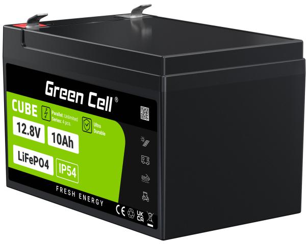 AKUMULATOR LITOWO-ŻELAZOWO-FOSFORANOWY LiFePO4 Green Cell Cube 12.8V 10Ah LFPGC12V10AH - obrazek 6