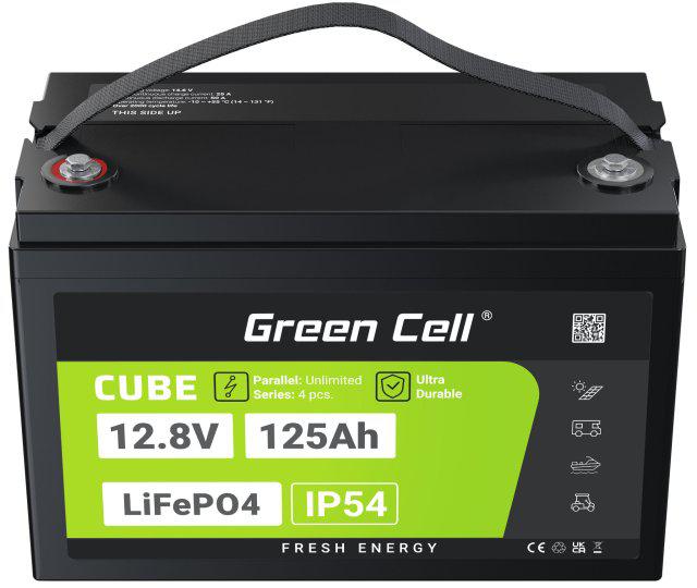AKUMULATOR LITOWO-ŻELAZOWO-FOSFORANOWY LiFePO4 Green Cell Cube 12.8V 125Ah LFPGC12V125AH - obrazek 4