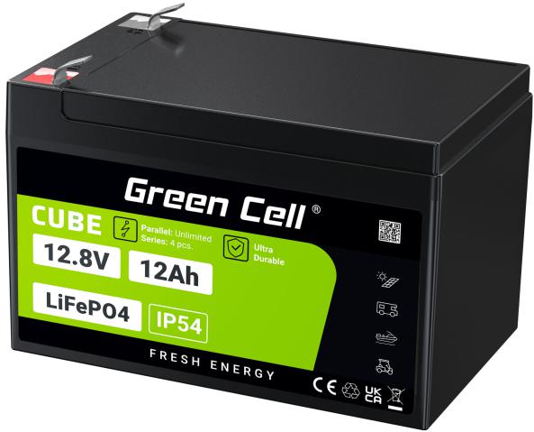 AKUMULATOR LITOWO-ŻELAZOWO-FOSFORANOWY LiFePO4 Green Cell Cube 12.8V 12Ah LFPGC12V12AH - obrazek 6