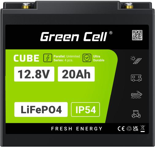 AKUMULATOR LITOWO-ŻELAZOWO-FOSFORANOWY LiFePO4 Green Cell Cube 12.8V 20Ah LFPGC12V20AH - obrazek 6