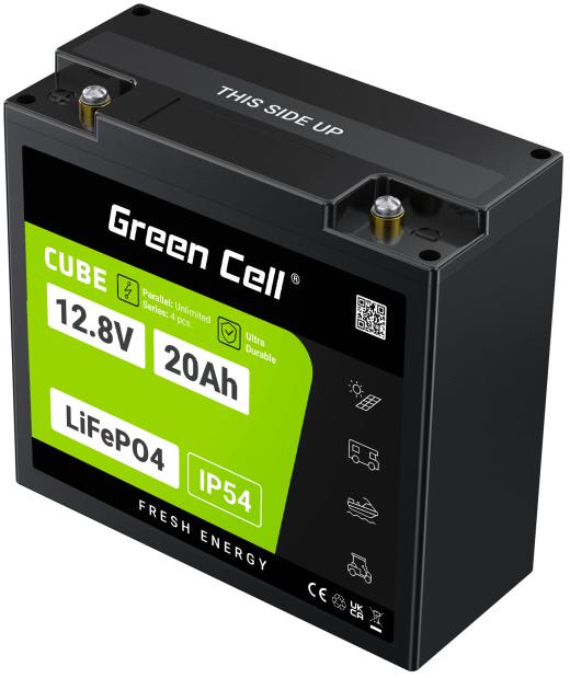 AKUMULATOR LITOWO-ŻELAZOWO-FOSFORANOWY LiFePO4 Green Cell Cube 12.8V 20Ah LFPGC12V20AH - obrazek 2