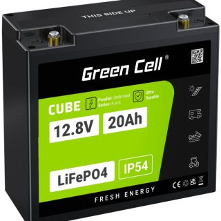 AKUMULATOR LITOWO-ŻELAZOWO-FOSFORANOWY LiFePO4 Green Cell Cube 12.8V 20Ah LFPGC12V20AH