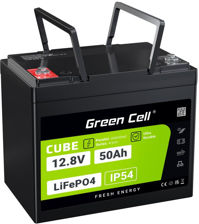 AKUMULATOR LITOWO-ŻELAZOWO-FOSFORANOWY LiFePO4 Green Cell Cube 12.8V 50Ah LFPGC12V50AH