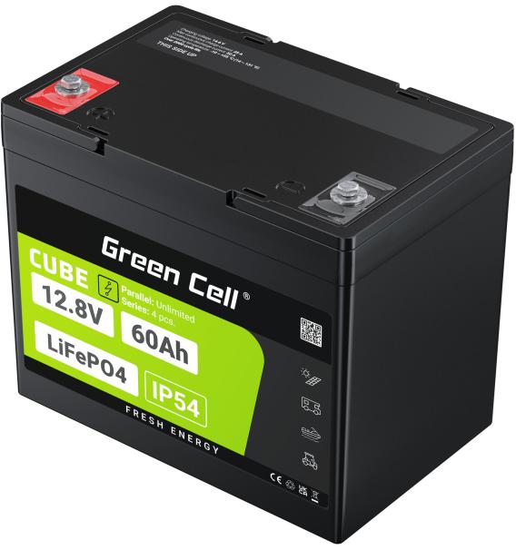 AKUMULATOR LITOWO-ŻELAZOWO-FOSFORANOWY LiFePO4 Green Cell Cube 12.8V 60Ah LFPGC12V60AH - obrazek 3