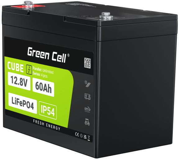 AKUMULATOR LITOWO-ŻELAZOWO-FOSFORANOWY LiFePO4 Green Cell Cube 12.8V 60Ah LFPGC12V60AH - obrazek 6