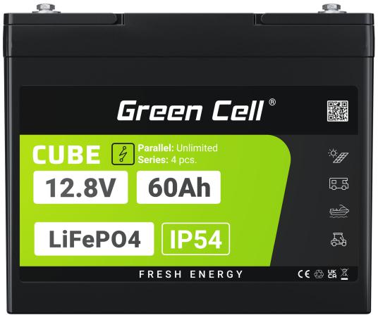 AKUMULATOR LITOWO-ŻELAZOWO-FOSFORANOWY LiFePO4 Green Cell Cube 12.8V 60Ah LFPGC12V60AH - obrazek 5