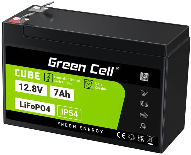 AKUMULATOR LITOWO-ŻELAZOWO-FOSFORANOWY LiFePO4 Green Cell Cube 12.8V 7Ah LFPGC12V7AH - obrazek 6