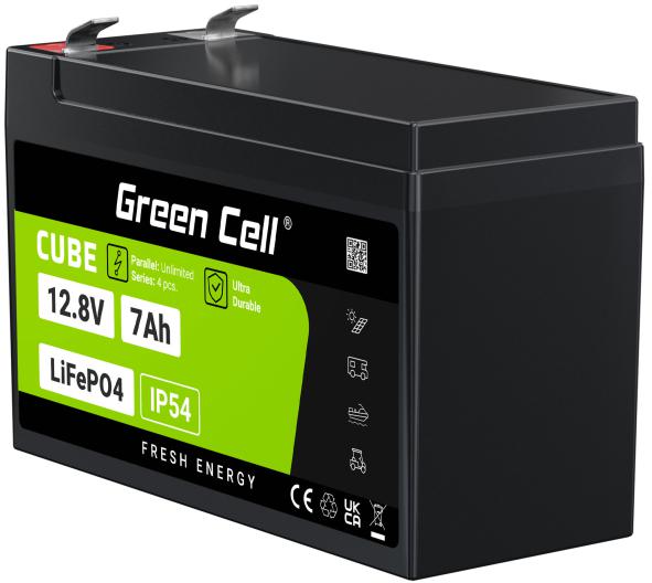 AKUMULATOR LITOWO-ŻELAZOWO-FOSFORANOWY LiFePO4 Green Cell Cube 12.8V 7Ah LFPGC12V7AH - obrazek 4