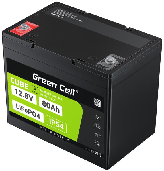 AKUMULATOR LITOWO-ŻELAZOWO-FOSFORANOWY LiFePO4 Green Cell Cube 12.8V 80Ah LFPGC12V80AH - obrazek 2