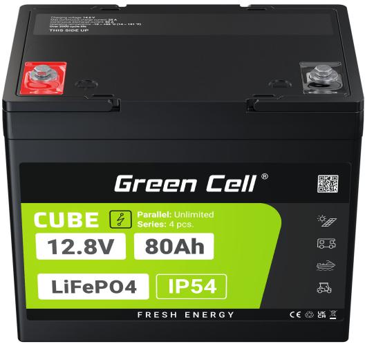 AKUMULATOR LITOWO-ŻELAZOWO-FOSFORANOWY LiFePO4 Green Cell Cube 12.8V 80Ah LFPGC12V80AH - obrazek 5