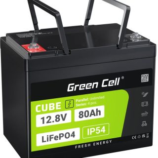 AKUMULATOR LITOWO-ŻELAZOWO-FOSFORANOWY LiFePO4 Green Cell Cube 12.8V 80Ah LFPGC12V80AH