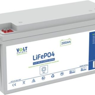 AKUMULATOR VOLT POLSKA LITOWO-ŻELAZOWO-FOSFORANOWY LiFePO4 12V 200Ah 200A