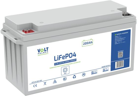 AKUMULATOR VOLT POLSKA LITOWO-ŻELAZOWO-FOSFORANOWY LiFePO4 12V 200Ah 200A