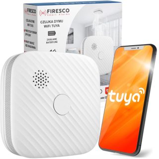Czujnik dymu Firesco ZR153SW CB z WiFi aplikacja Tuya