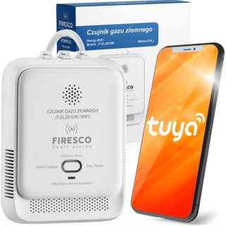 Czujnik gazu ziemnego Firesco JT-ZL2010W z WiFi alikacja Tuya