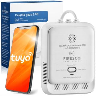 Czujnik gazu LPG Propan-Butan Firesco JY-ZL2010W z WiFi aplikacja Tuya