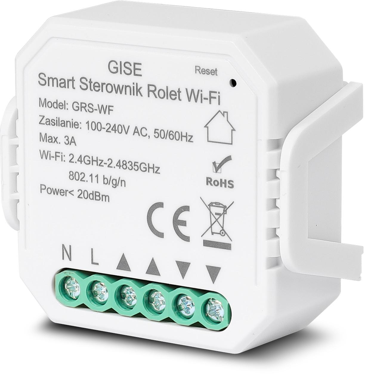 GISE Smart Sterownik roletowy WiFi GEN 2 | Tuya | GRS-WF 1 GISE Smart Sterownik roletowy WiFi GEN 2 | Tuya | GRS-WF