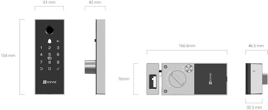 Inteligentny zamek cyfrowy Ezviz DL03 Pro 15 Inteligentny zamek cyfrowy Ezviz DL03 Pro - obrazek 15