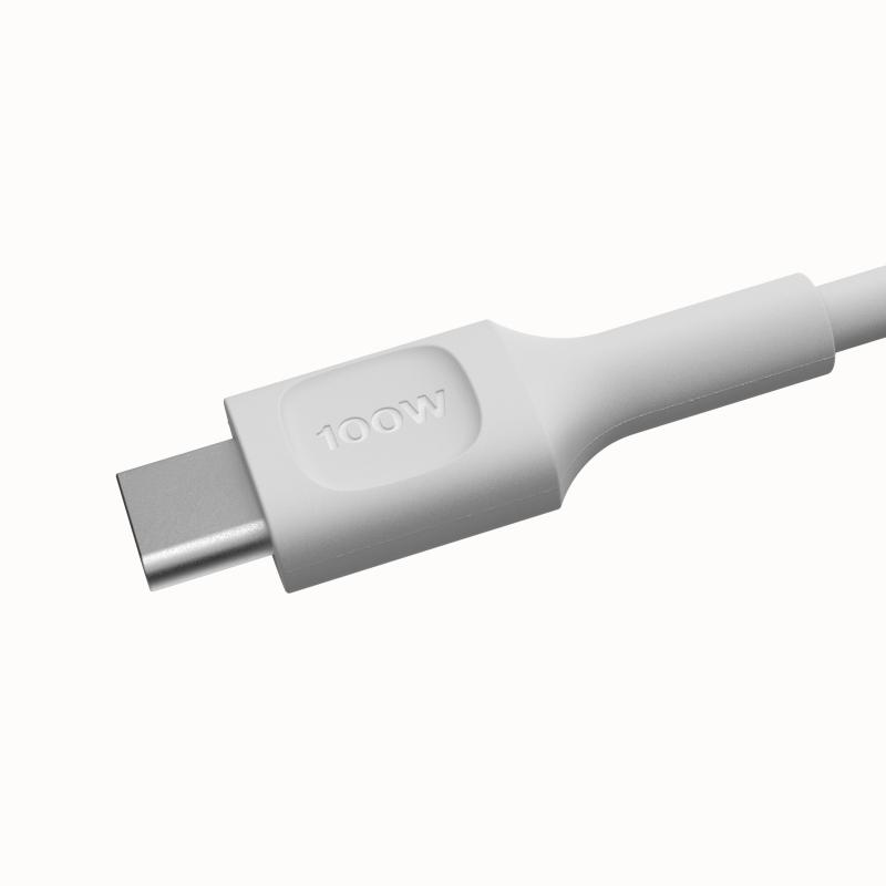 KABEL USB-C / USB-C Greencell PowerFlex 200cm PD 100W biały silikonowy - obrazek 4