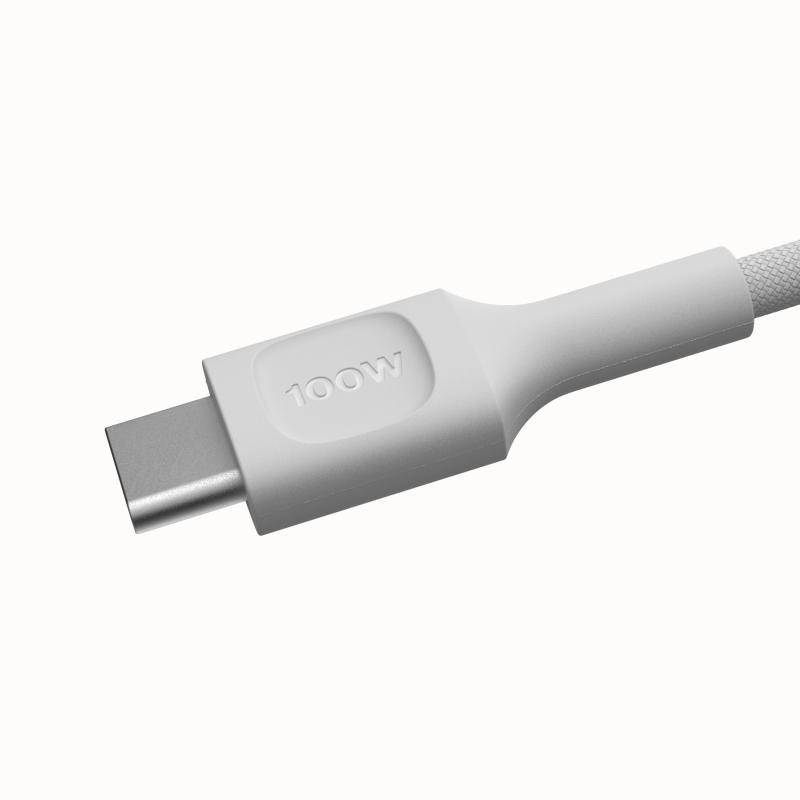 KABEL USB-C / USB-C Greencell PowerStream 30cm PD 100W biały w oplocie - obrazek 2
