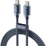 Kabel USB-C / USB-C Voltage PureCrystal 100W PD 100cm niebieski